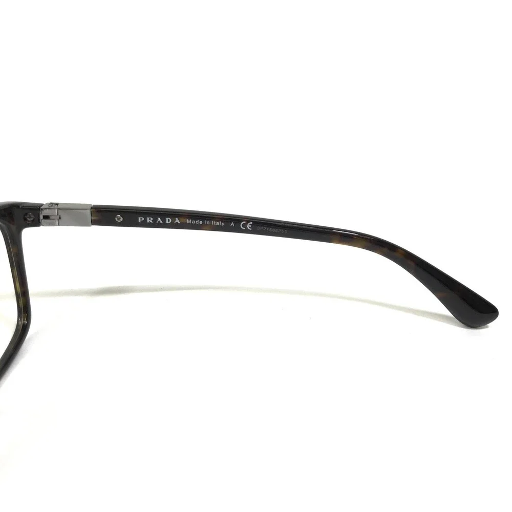 PRADA Eyeglasses Frames VPR 05S 2AU-1O1 Tortoise Square Full Rim 53-17-140